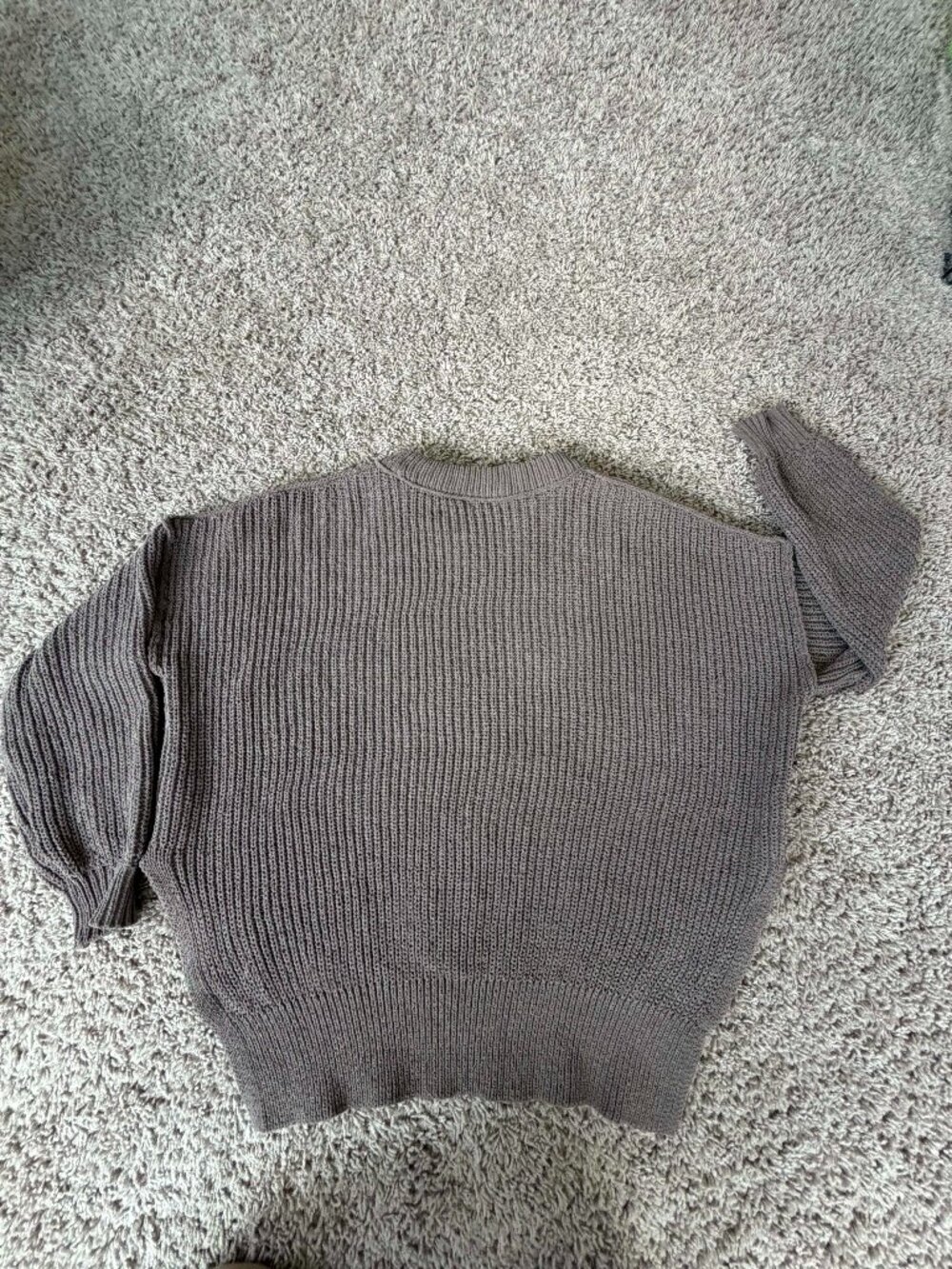 Aerie Chunky Knit Side Slit Sweater Brown XS Like New